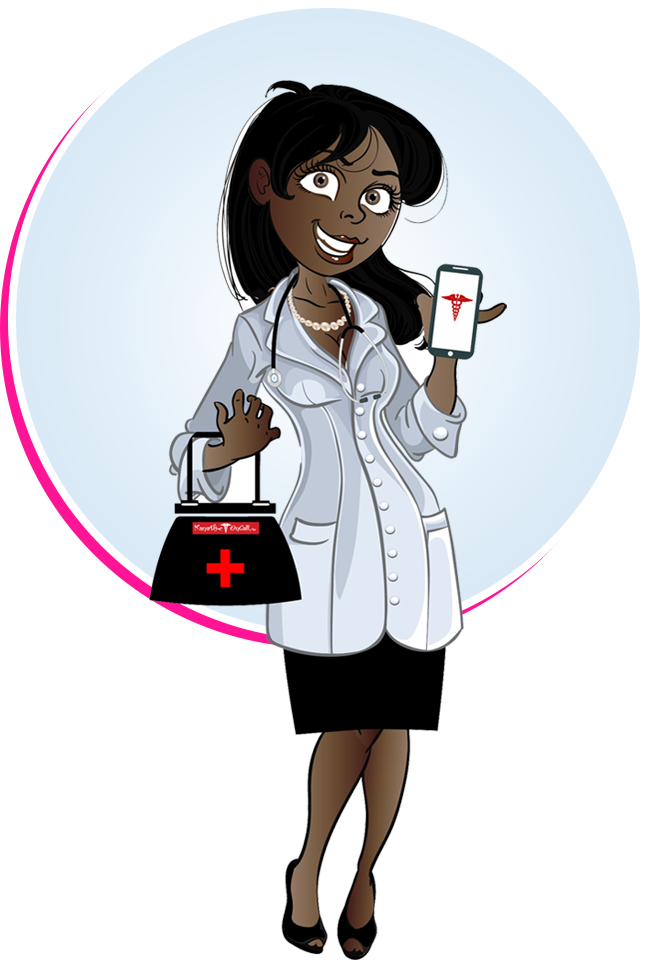 Lady Doctor Holding Health kit in hand